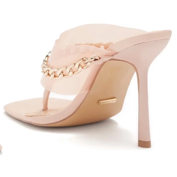Topshop Square Open Toe Chain Heel - Picture 2 of 3